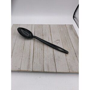 Vintage Tailor Made Products #7 Black Nylon Plastic Solid Spoon 11 1/2"